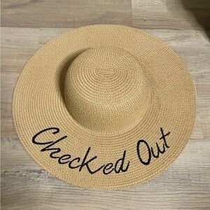 la vie en rose floppy straw sun hat